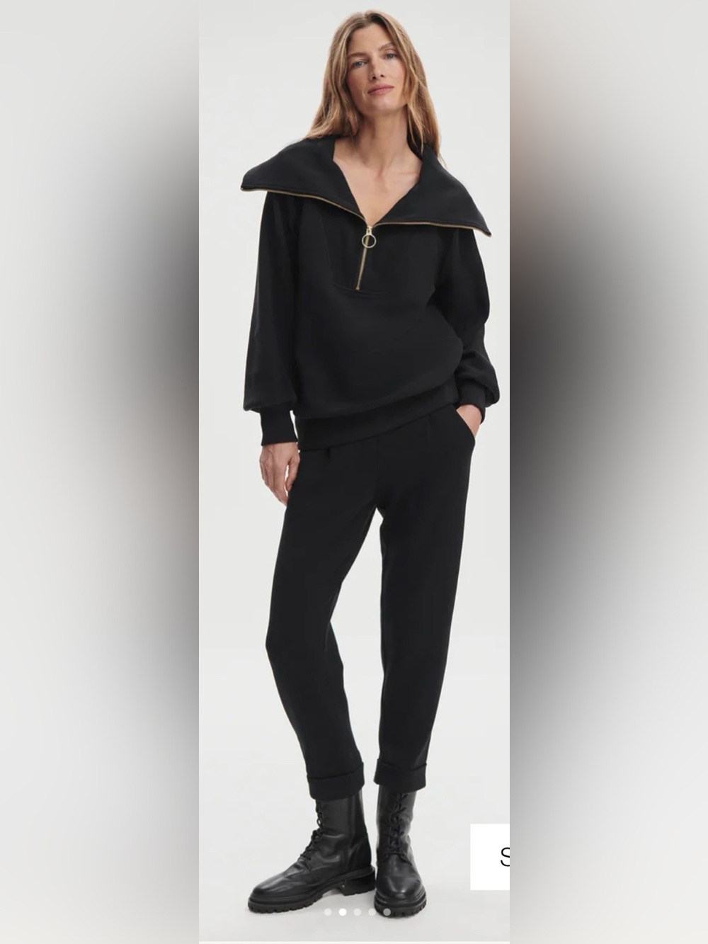 Varley Vine Half-Zip Pullover Black Women's Extra Small